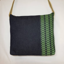 画像をギャラリービューアに読み込む, 倉敷デニムショルダーバッグ- 吉原繋ぎ(よしわらつなぎ) -緑色