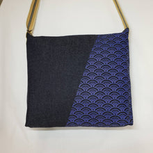 画像をギャラリービューアに読み込む, 倉敷デニムショルダーバッグ- 青海波(せいがいは) - 紺色