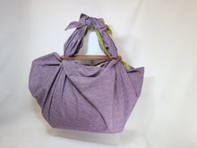 画像をギャラリービューアに読み込む, 風呂敷(大) - 鮫小紋(さめこもん)・麻の葉(あさのは) - 藤紫色×利休色