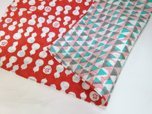 画像をギャラリービューアに読み込む, 風呂敷(大) - 瓢箪・鱗(ひょうたん・うろこ) - 朱色×浅葱色