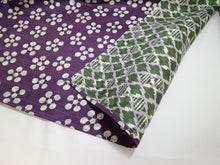 画像をギャラリービューアに読み込む, 風呂敷(大) - 梅・松竹(うめ・しょうちく) - 藤紫色×利休色