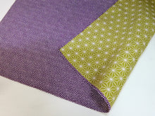 画像をギャラリービューアに読み込む, 風呂敷(大) - 鮫小紋(さめこもん)・麻の葉(あさのは) - 藤紫色×利休色