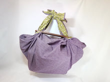 画像をギャラリービューアに読み込む, 風呂敷(大) - 鮫小紋(さめこもん)・麻の葉(あさのは) - 藤紫色×利休色