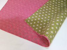 画像をギャラリービューアに読み込む, 風呂敷(大) - 鮫小紋(さめこもん)・麻の葉(あさのは) - 赤色×利休色