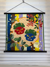 画像をギャラリービューアに読み込む, 小風呂敷　節分 赤鬼と青鬼
