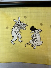 이미지를 갤러리 뷰어에 로드 , 小風呂敷　鳥獣人物戯画（ブルーイエロー）
