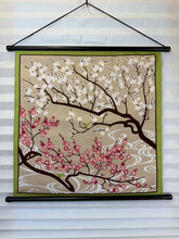 画像をギャラリービューアに読み込む, 小風呂敷　紅白梅とウグイス
